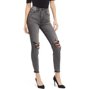 New Good American Good High Waist Skinny Jeans in Black 179 Women's Size 2/26